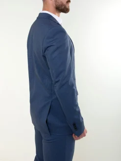 Blazer azul com micro padrão