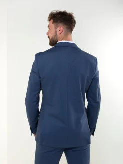 Blazer azul com micro padrão