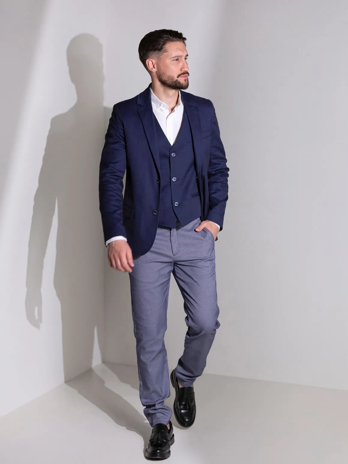 Blazer azul marinho slim fit