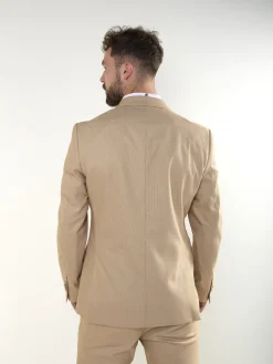 Blazer bege com micro padrão