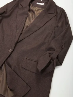 Blazer de alfaiataria com manga ajustável