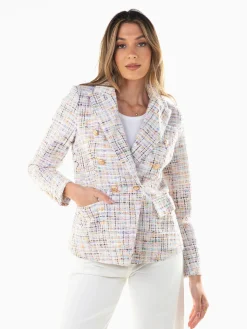 Blazer estruturado pérola