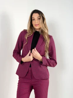 Blazer pied-de-poule estruturado