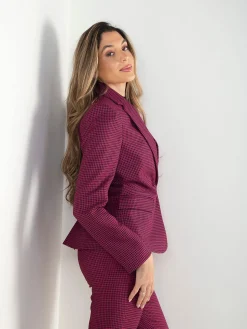 Blazer pied-de-poule estruturado