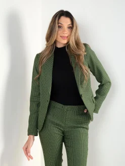 Blazer pied-de-poule estruturado