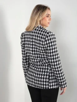 Blazer pied-de-poule estruturado