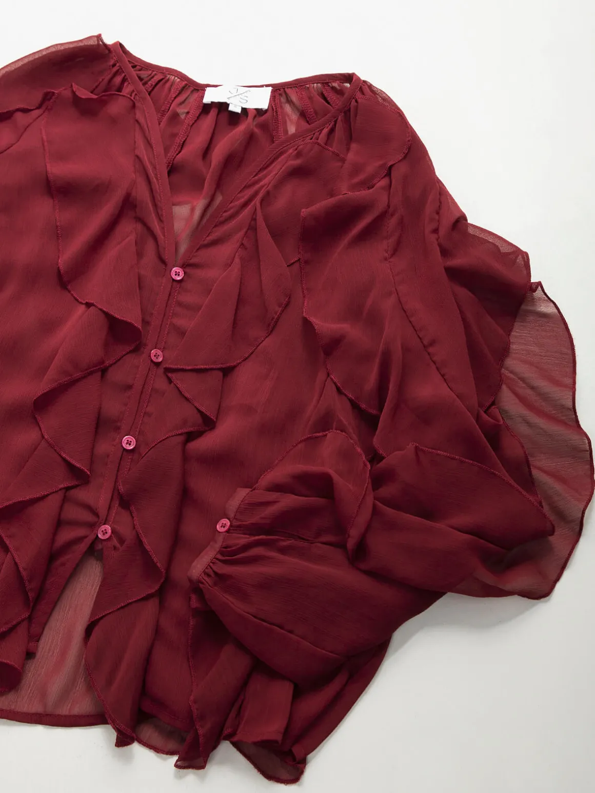 Blusa fluída com folhos