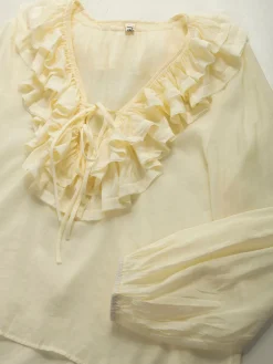 Blusa fluída em algodão e seda