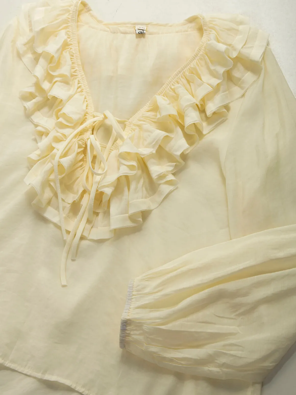 Blusa fluída em algodão e seda