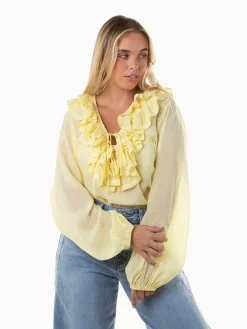 Blusa fluída em algodão e seda