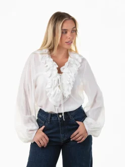 Blusa fluída em algodão e seda