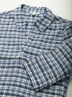 Blusa xadrez manga 3/4