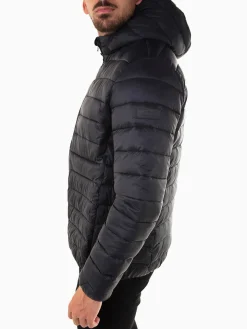 Blusão acolchoado com capuz removível