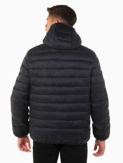 Blusão acolchoado com capuz removível