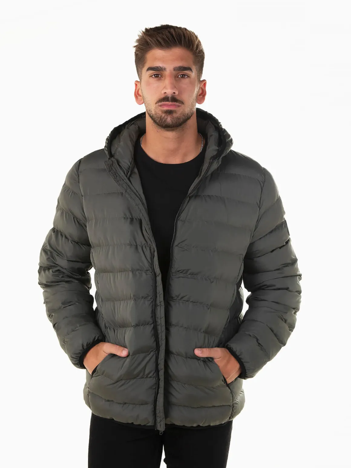 Blusão acolchoado com capuz