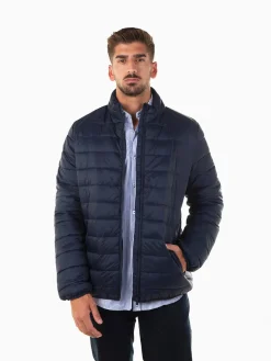 Blusão acolchoado com gola subida