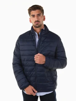 Blusão acolchoado com gola subida