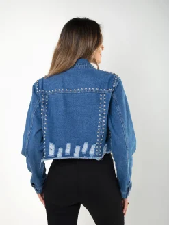 Blusão ganga com tachas