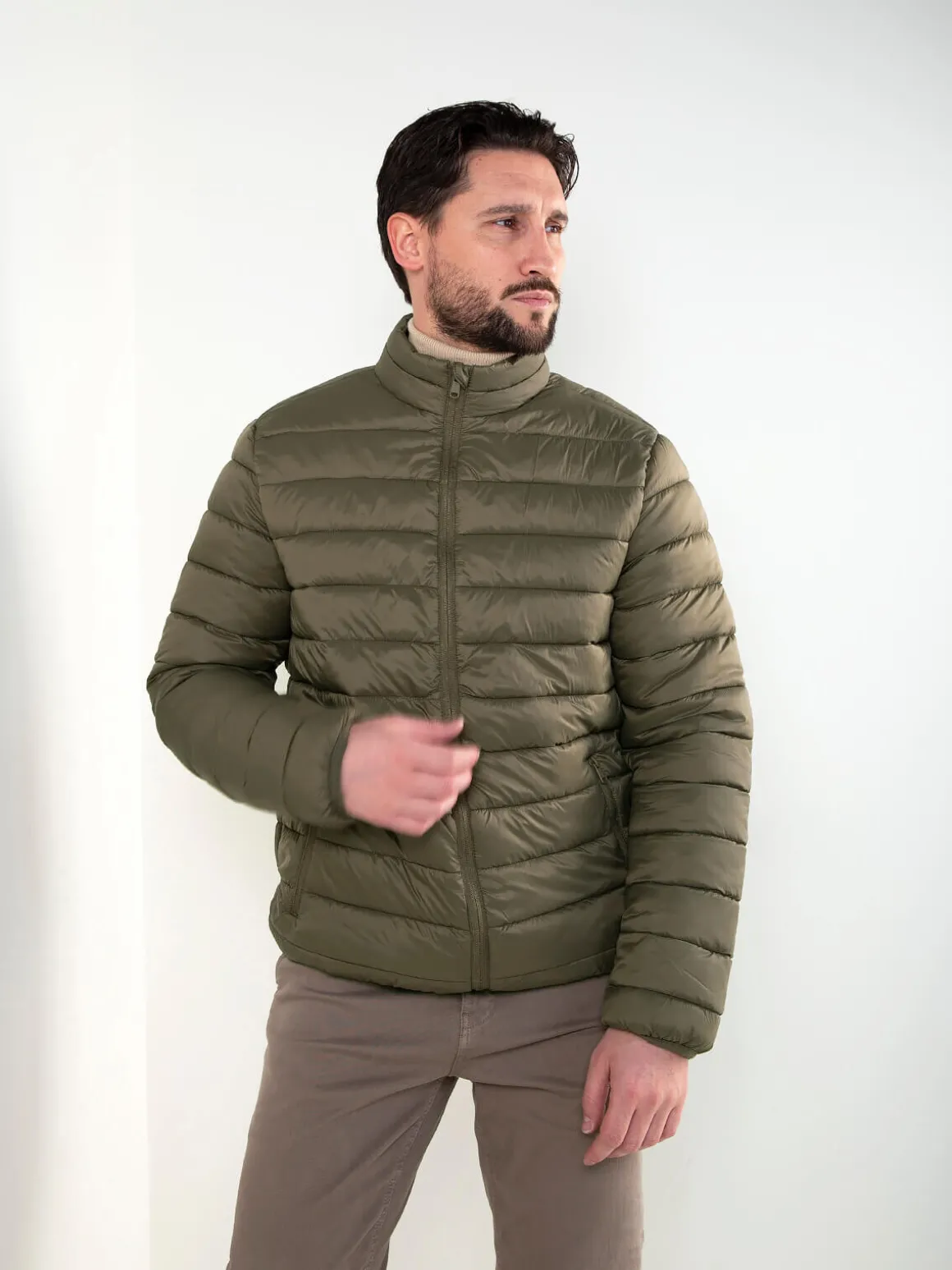 Blusão impermeável acolchoado leve