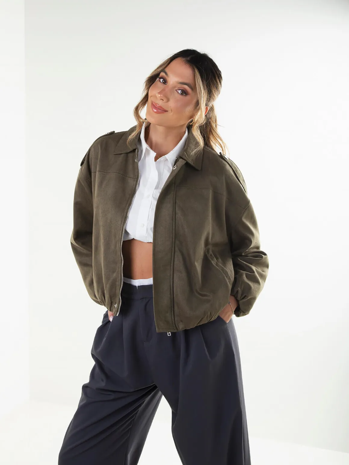 Bomber efeito camurça