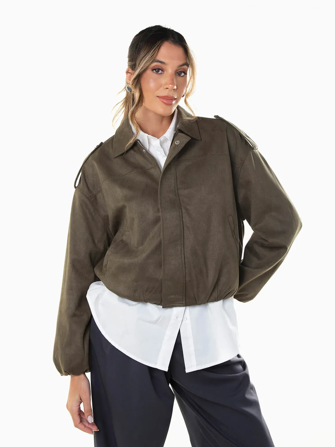 Bomber efeito camurça