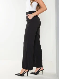 Calças alfaiataria com bolsos