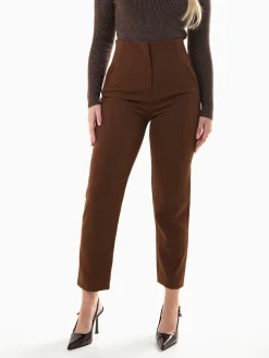 Calças alfaiataria de cintura alta