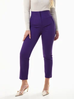 Calças alfaiataria de cintura alta