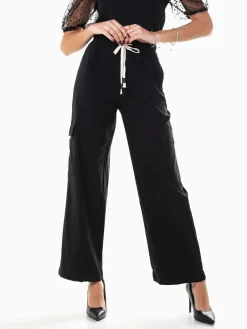 Calças cargo tecido elástico