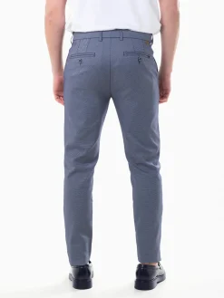 Calças chino azuis mescladas