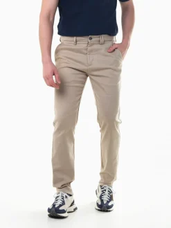 Calças chino bege mescladas