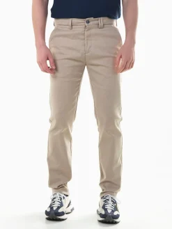 Calças chino bege mescladas