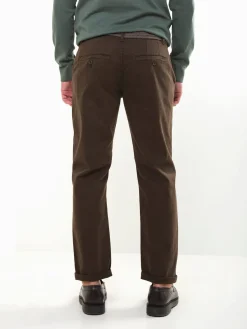 Calças chino sarja com cinto