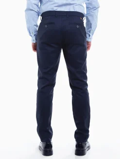 Calças chino slim fit azul marinho
