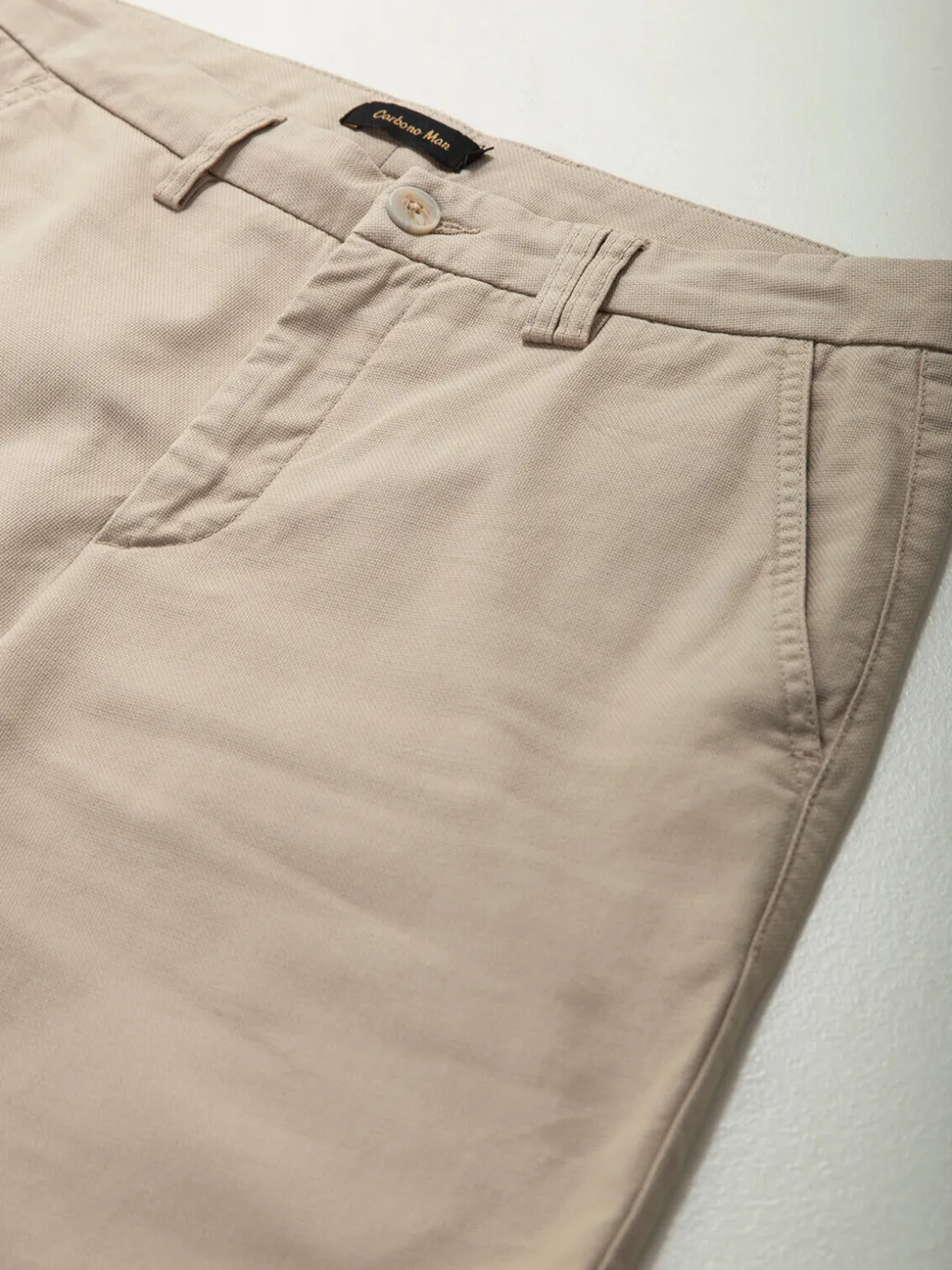 Calças clássicas slim fit texturizadas