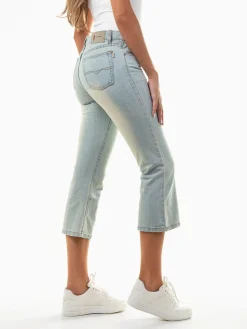 Calças de ganga cropped flare