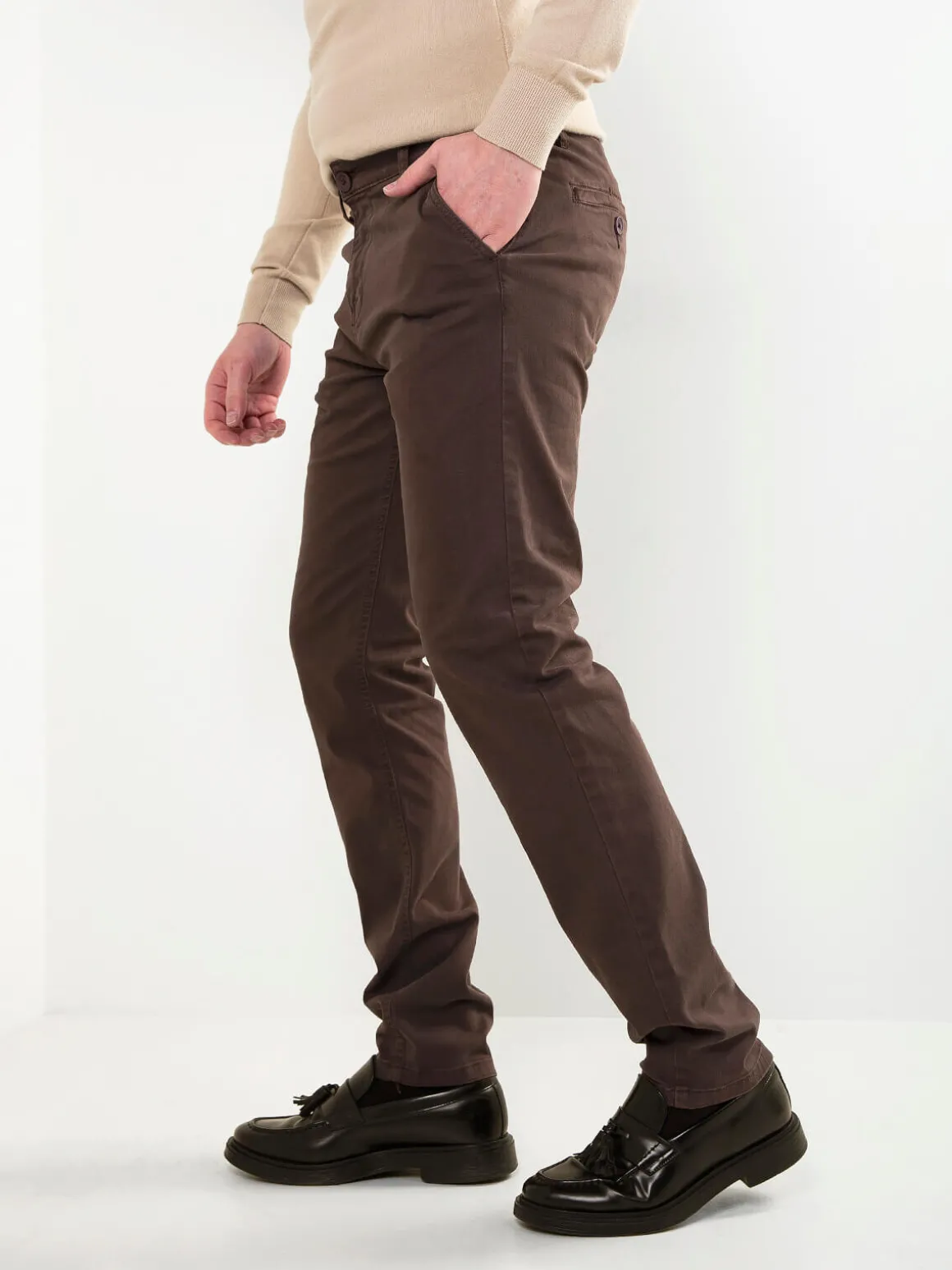 Calças de sarja slim fit