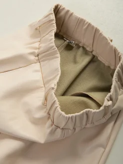 Calças efeito pele de cintura alta