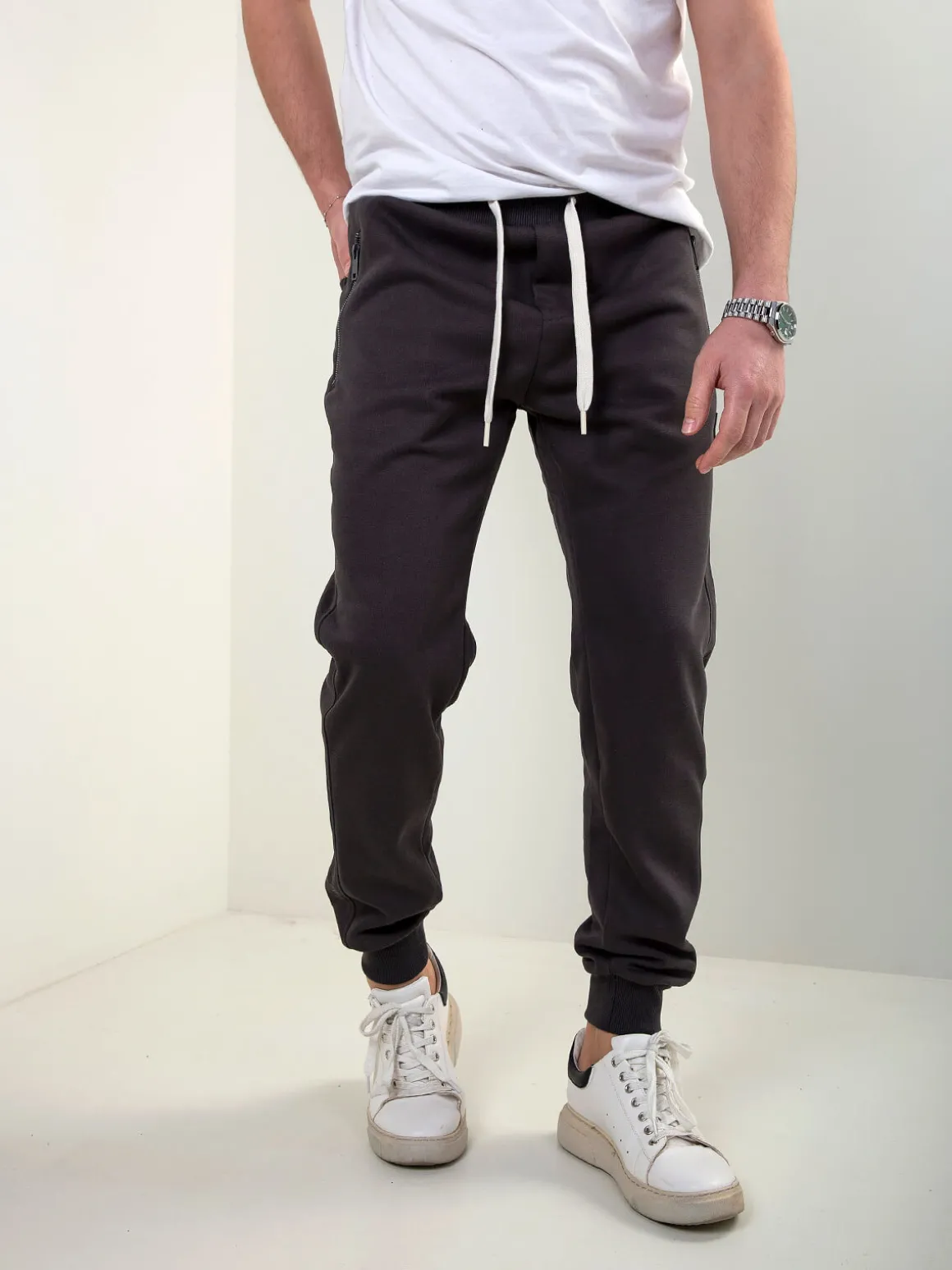 Calças fato treino com cintura ajustável