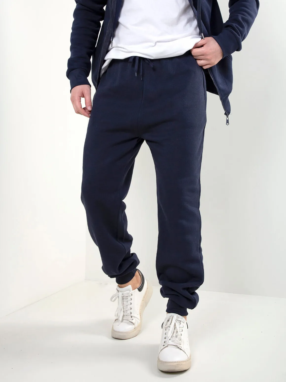 Calças fato treino com interior cardado