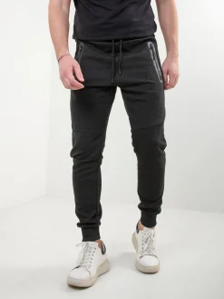 Calças fato treino malha texturizada