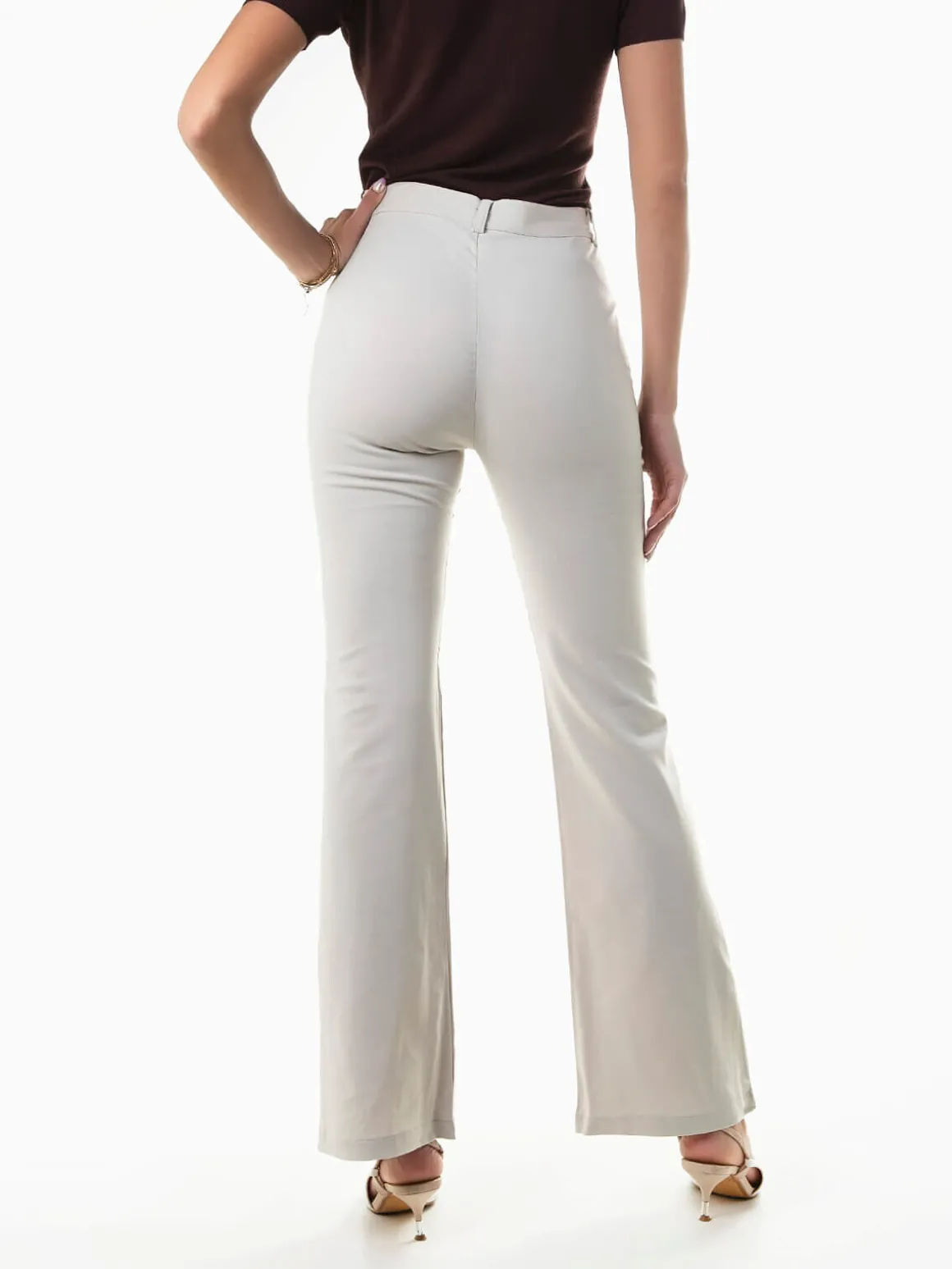 Calças formais de cintura alta