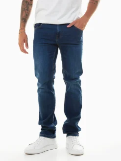 Calças ganga azuis slim fit