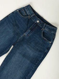 Calças ganga boyfriend cintura alta