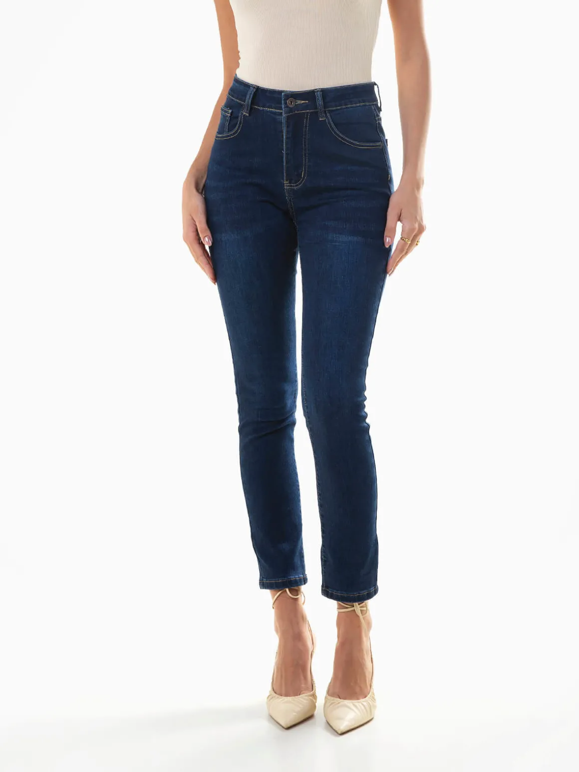 Calças ganga elásticas skinny fit