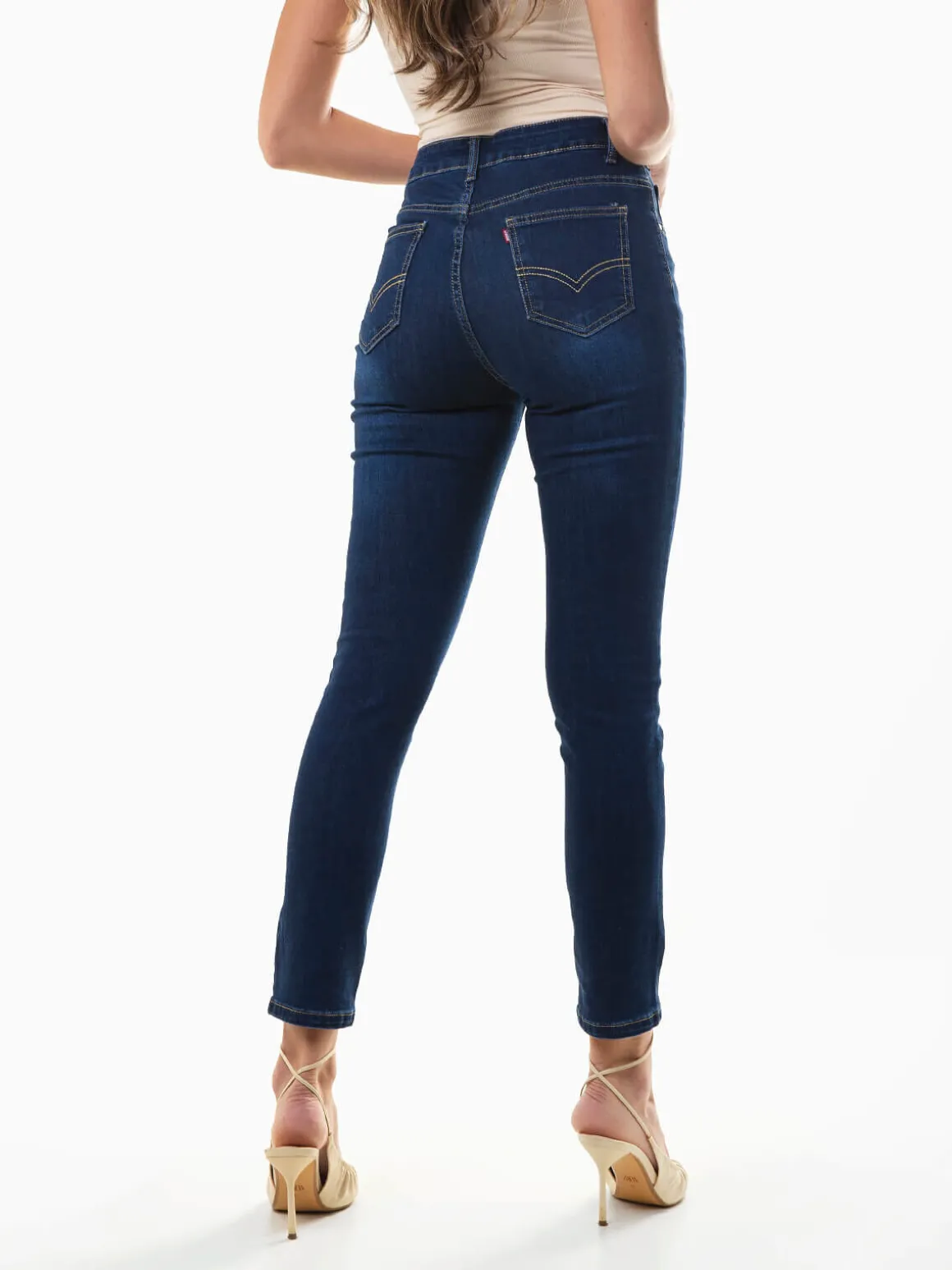 Calças ganga elásticas skinny fit