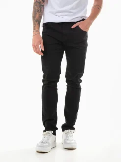 Calças ganga pretas regular fit