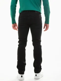 Calças ganga pretas slim fit