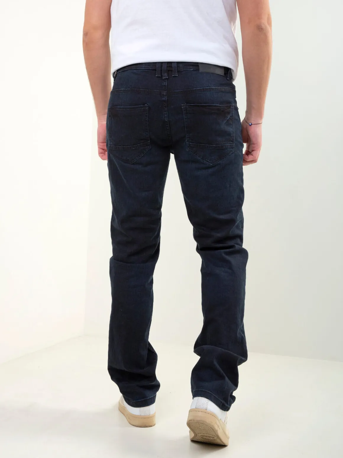 Calças ganga regular fit azul escuro