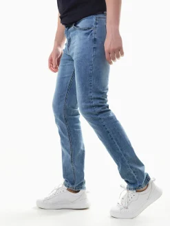 Calças ganga slim fit azul claro